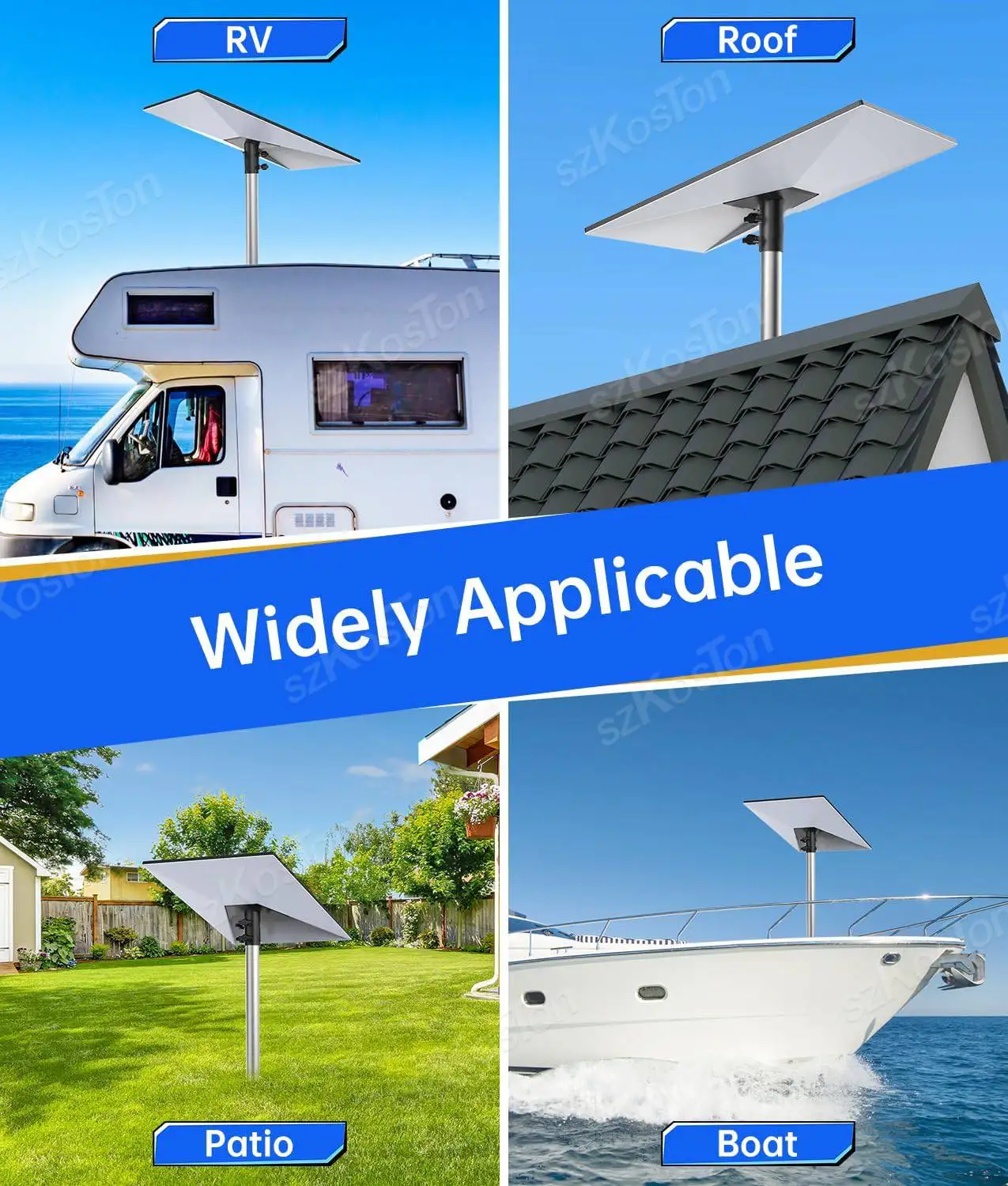 Pole Mount Adapter for Starlink Gen 3 Roof Pole Mount Stand RV & Patio Round Mounting Accessories For Starlink V3 Standard Dish