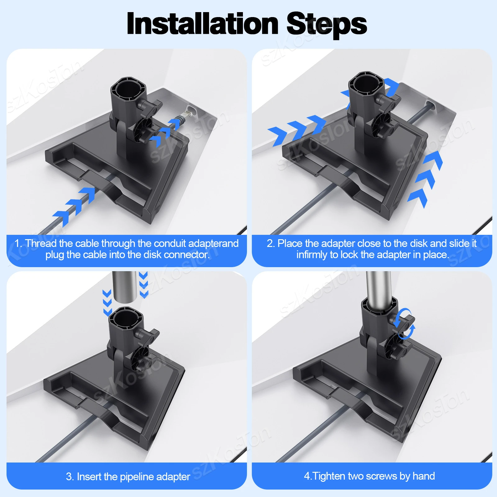 Pole Mount Adapter for Starlink Gen 3 Roof Pole Mount Stand RV & Patio Round Mounting Accessories For Starlink V3 Standard Dish