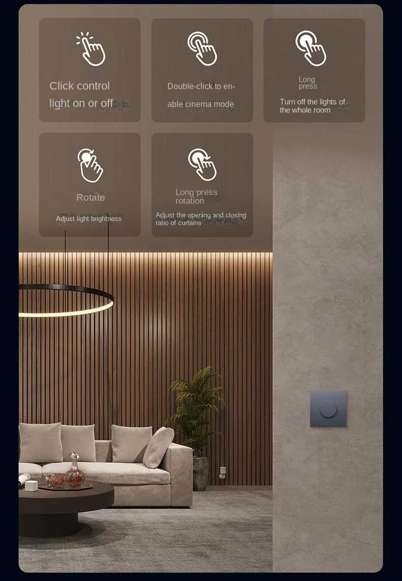 Aqara Smart Dimmer H1 Wireless Rotary Switch Zigbee3.0 Remote Control for Smart Home Bulb Light Curtain Work with APP Homekit "