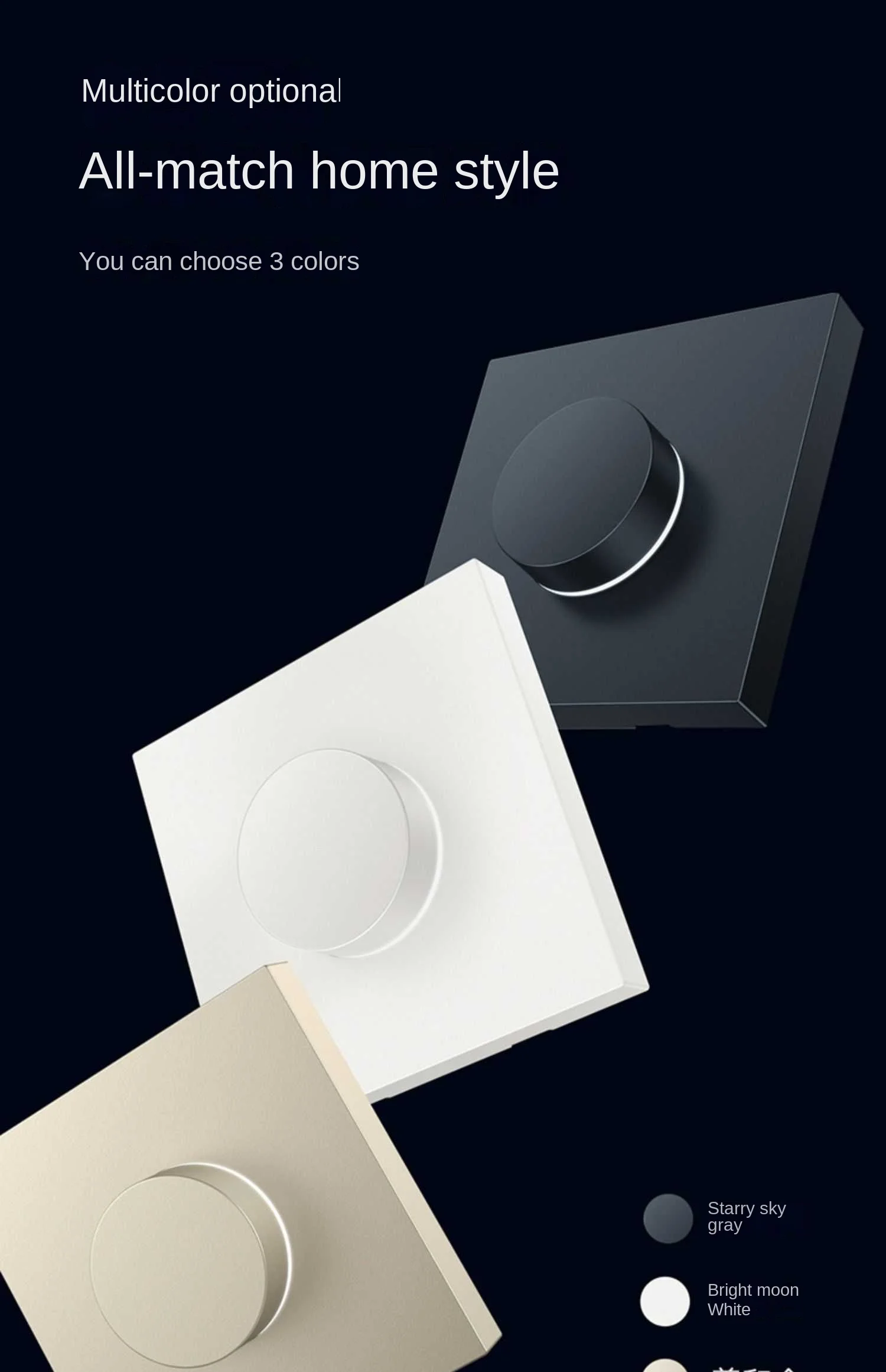 Aqara Smart Dimmer H1 Wireless Rotary Switch Zigbee3.0 Remote Control for Smart Home Bulb Light Curtain Work with APP Homekit "