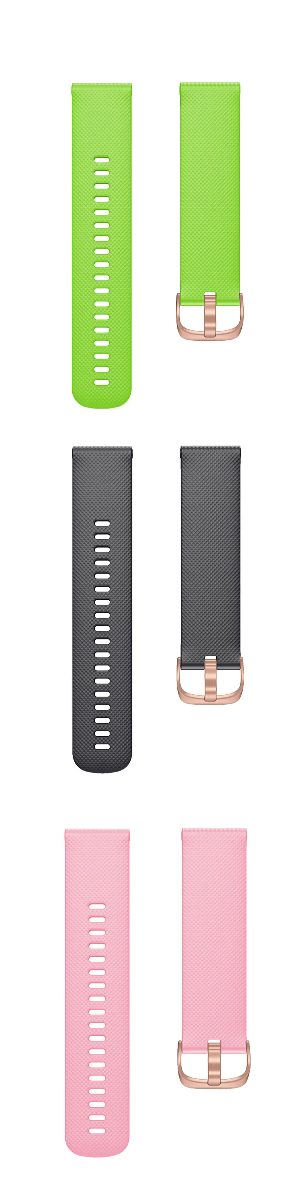 18 20 22mm Smart Watch Strap For Garmin Venu 2S 2 Plus 2Plus/Vivoactive 3S 4S 3 4 Silicone Band Watchband Bracelet Wristband