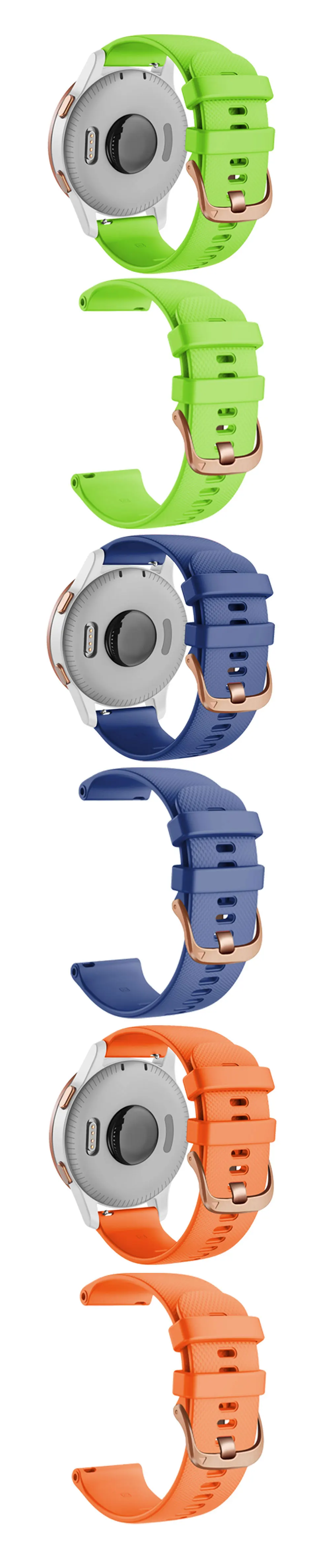 18 20 22mm Smart Watch Strap For Garmin Venu 2S 2 Plus 2Plus/Vivoactive 3S 4S 3 4 Silicone Band Watchband Bracelet Wristband