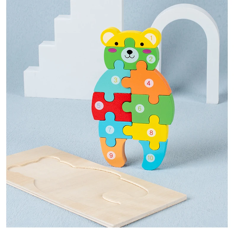 Montessori Wooden Toddler Puzzles for Kids Montessori Toys for Toddlers 2 3 4 Years Old for Toddler Dinosaur Toy