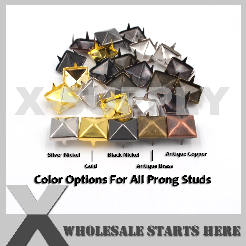 Punk DIY English UK 77 Round Cone Stud in Silver Color with 2 Prongs (Over 20Lots Will Get 35% Off) Used for Leather Craft