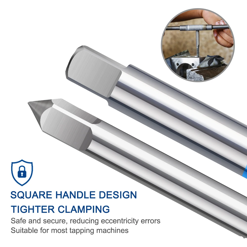 XCAN Thread Tap Set Right Hand Straight Flute Tap M3 M4 M5 M6 M7 M8 M10 M12 M14 M16 Metric 2pcs Threading Tool Screw Tap Drill