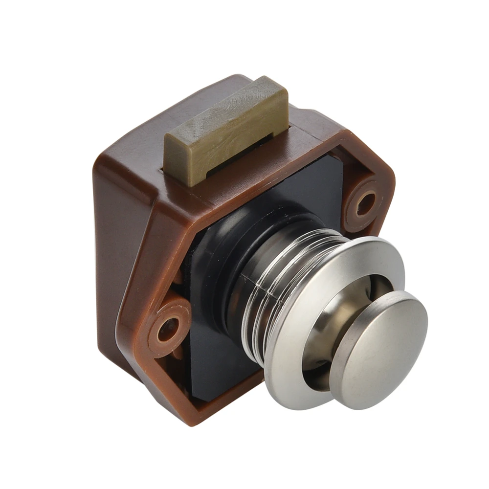 KAK 10pcs Camper Car Push Lock RV Caravan Boat Motor Home Cabinet Drawer Latch Button Locks Furniture Door Lock Hardware