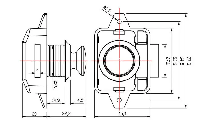 KAK 10pcs Camper Car Push Lock RV Caravan Boat Motor Home Cabinet Drawer Latch Button Locks Furniture Door Lock Hardware