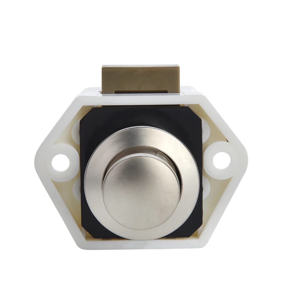 KAK 10pcs Camper Car Push Lock RV Caravan Boat Motor Home Cabinet Drawer Latch Button Locks Furniture Door Lock Hardware