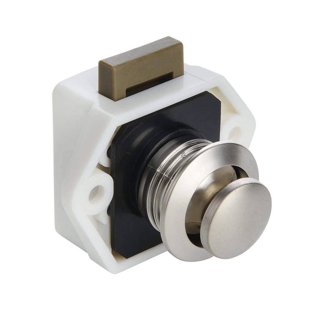 KAK 10pcs Camper Car Push Lock RV Caravan Boat Motor Home Cabinet Drawer Latch Button Locks Furniture Door Lock Hardware
