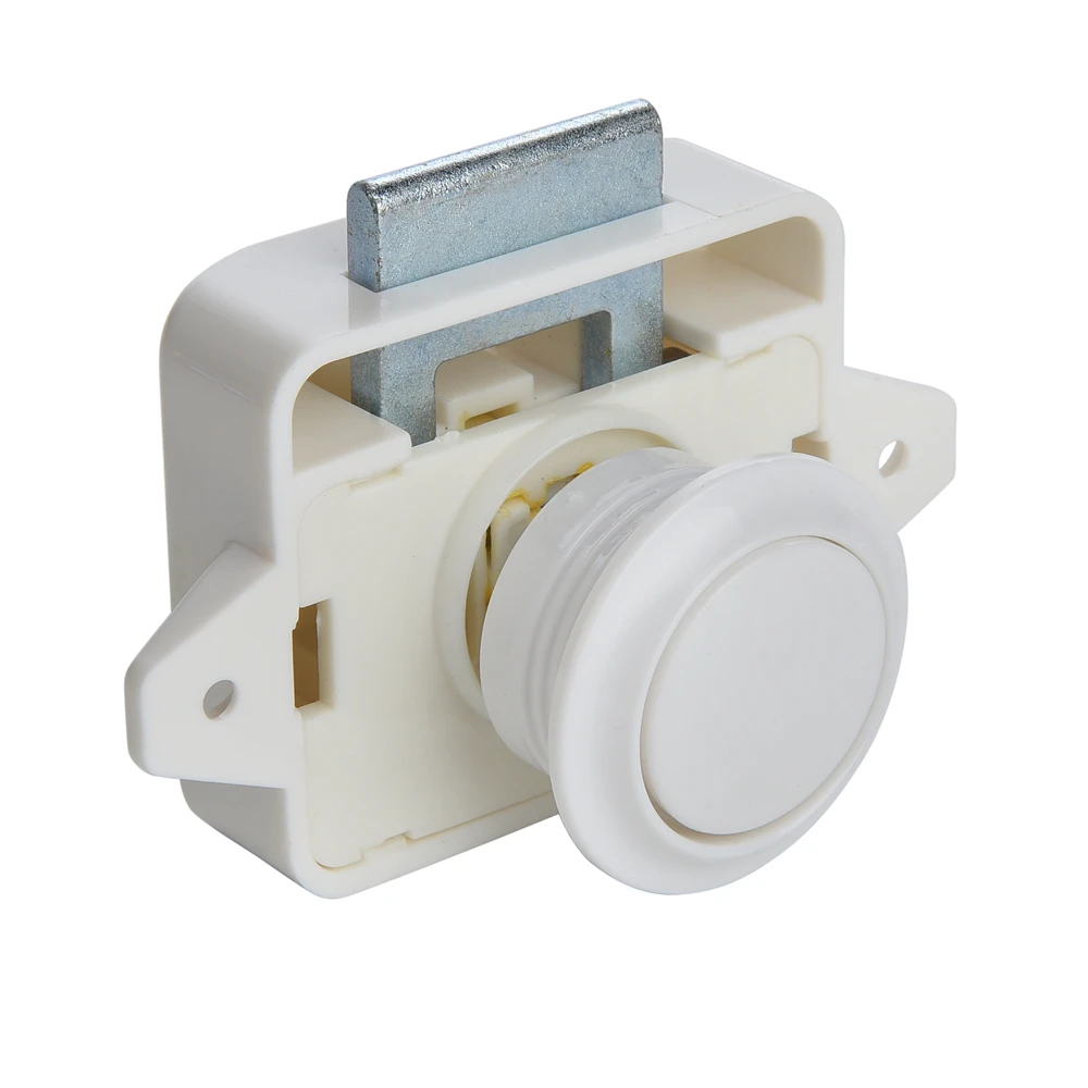 KAK 10pcs Camper Car Push Lock RV Caravan Boat Motor Home Cabinet Drawer Latch Button Locks Furniture Door Lock Hardware