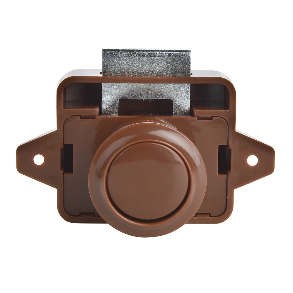 KAK 10pcs Camper Car Push Lock RV Caravan Boat Motor Home Cabinet Drawer Latch Button Locks Furniture Door Lock Hardware