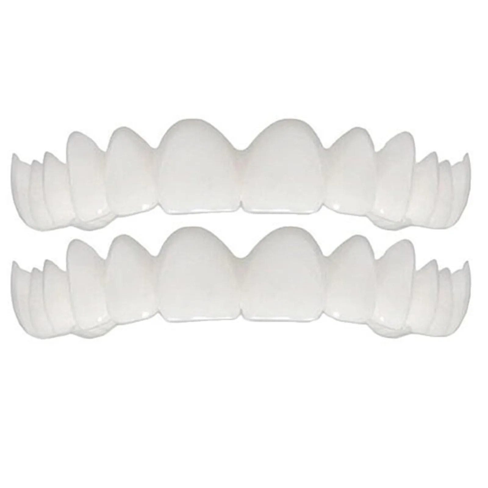 Upper Lower Temporary Comfort Fit Fake Teeth Cosmetic Denture Smile Veneers False Teeth Brace Cover With Gutta Percha Glue Gel