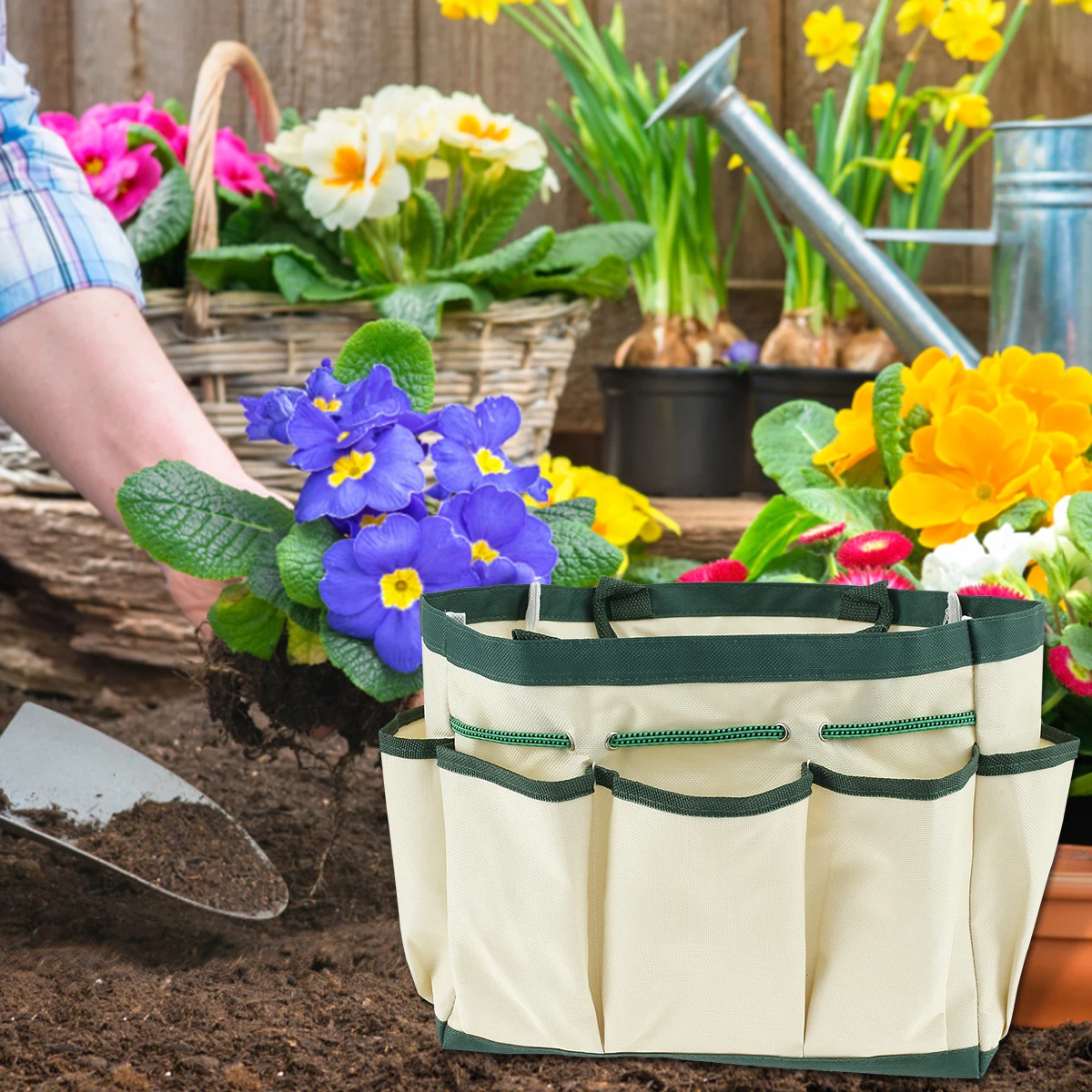 Multi-Purpose Tool Bag High Quality Professional Multi Pocket Garden Tool Bag 600D Oxford for Gardening Yard Lawn Work