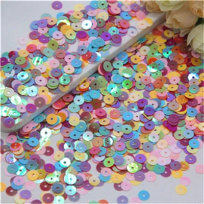 3mm 4mm 5mm 6mm Sequin Flat Round Loose Sequins Crafts Paillette Sewing Clothes Decoration DIY Accessory Lentejuelas Para Coser