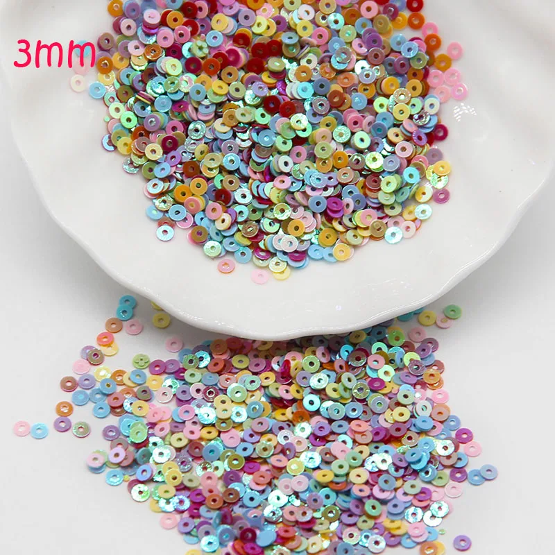 3mm 4mm 5mm 6mm Sequin Flat Round Loose Sequins Crafts Paillette Sewing Clothes Decoration DIY Accessory Lentejuelas Para Coser