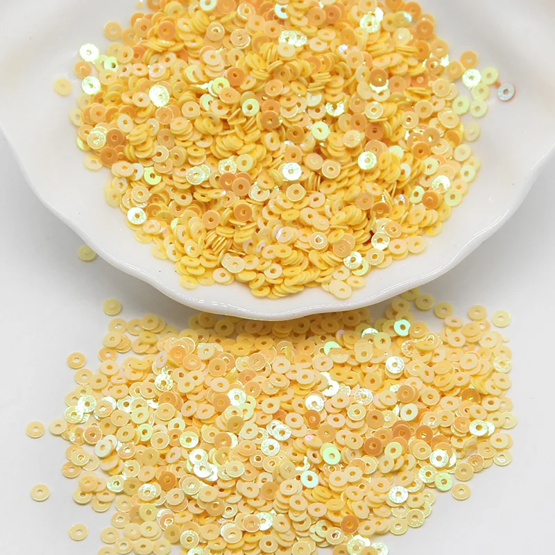 3mm 4mm 5mm 6mm Sequin Flat Round Loose Sequins Crafts Paillette Sewing Clothes Decoration DIY Accessory Lentejuelas Para Coser