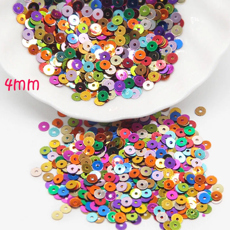3mm 4mm 5mm 6mm Sequin Flat Round Loose Sequins Crafts Paillette Sewing Clothes Decoration DIY Accessory Lentejuelas Para Coser