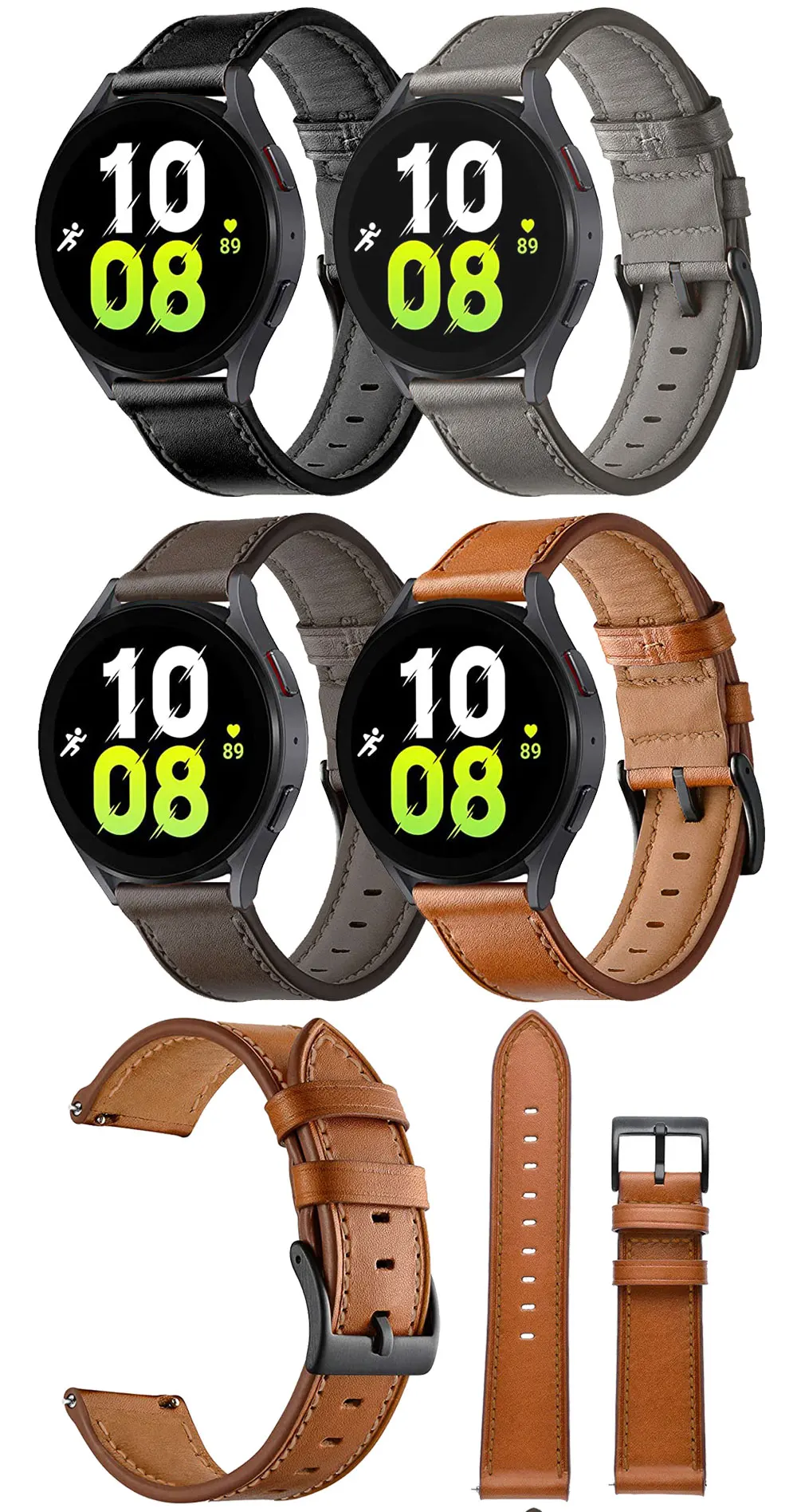 22mm Leather Strap For Garmin Venu 3 2 Venu3 Venu2 Forerunner 265 255 Music Vivoactive 4 Smart Watch Band Bracelet