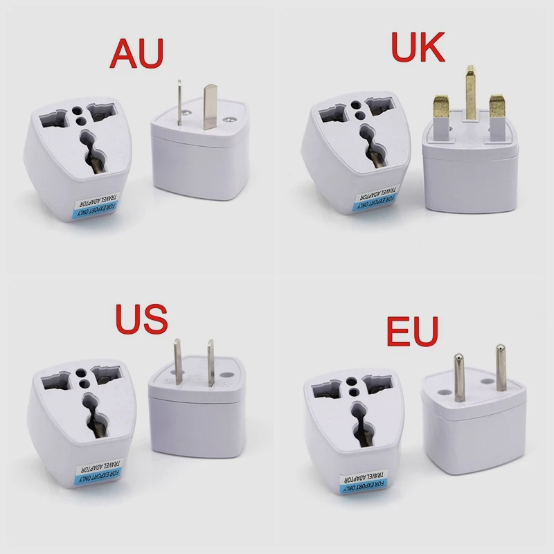 800W Universal US UK AU To EU Plug USA To Euro Europe Travel Wall AC Power Charger Outlet Adapter Converter 2 Round Pin Socket