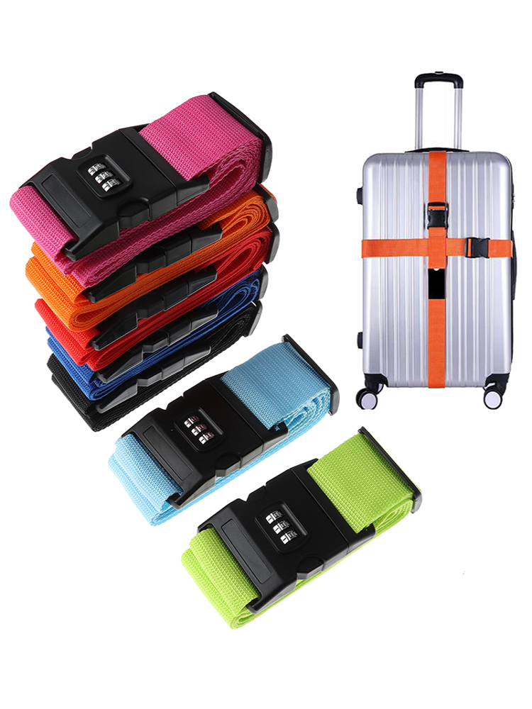 1Pc Travel Luggage Suitcase Secure Lock Durable Nylon Packing Strap Belt
