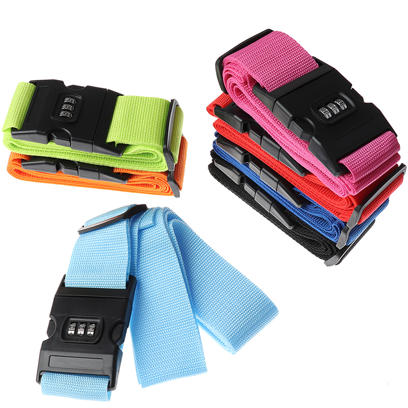 1Pc Travel Luggage Suitcase Secure Lock Durable Nylon Packing Strap Belt