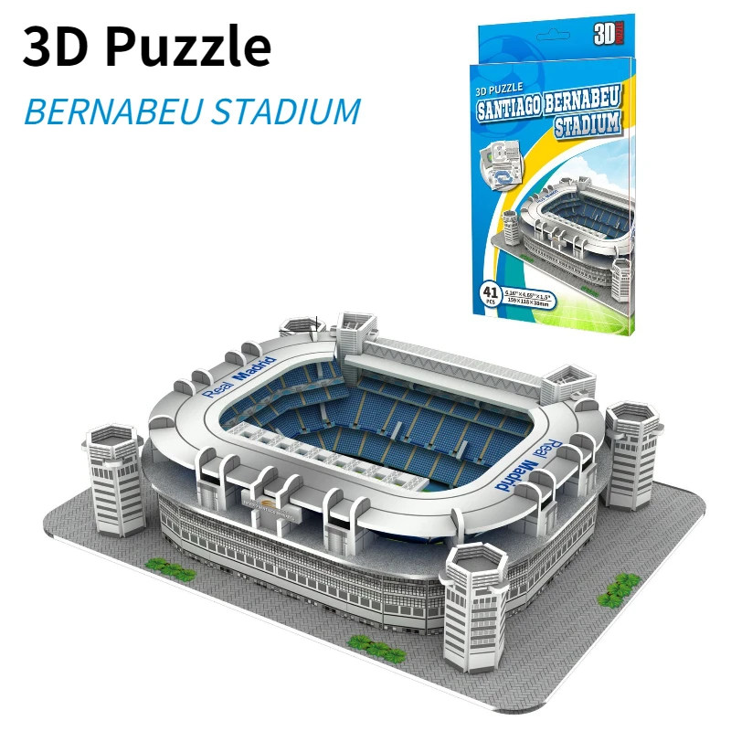 DIY Paper 3D Soccer Stadium Puzzle Construction Puzzles Toy Children Intellectual Development Educational Toys Christmas Gifts