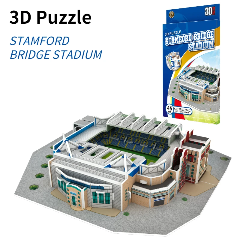 DIY Paper 3D Soccer Stadium Puzzle Construction Puzzles Toy Children Intellectual Development Educational Toys Christmas Gifts