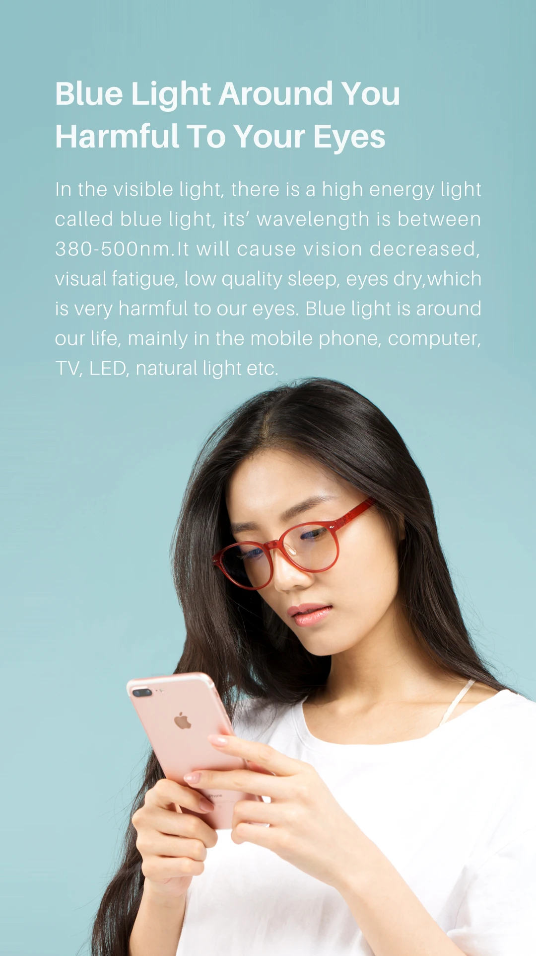 Qukan Anti-Blue-rays W1 Glasses Photochromic Protective Glasses 35% Blue Blocking Modular Design For Daily Life