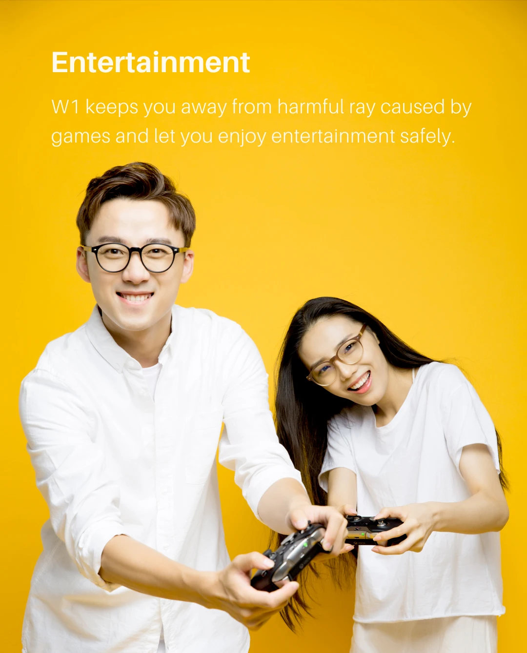 Qukan Anti-Blue-rays W1 Glasses Photochromic Protective Glasses 35% Blue Blocking Modular Design For Daily Life