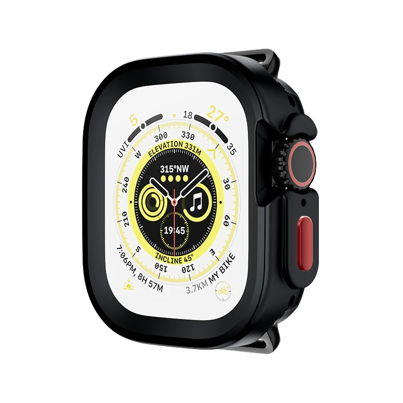 Straight Edge Candy Case For Apple Watch Cover Ultra 2 49 mm Soft Silicone Protective Bumper For iWatch Ultra2 49mm Men Women