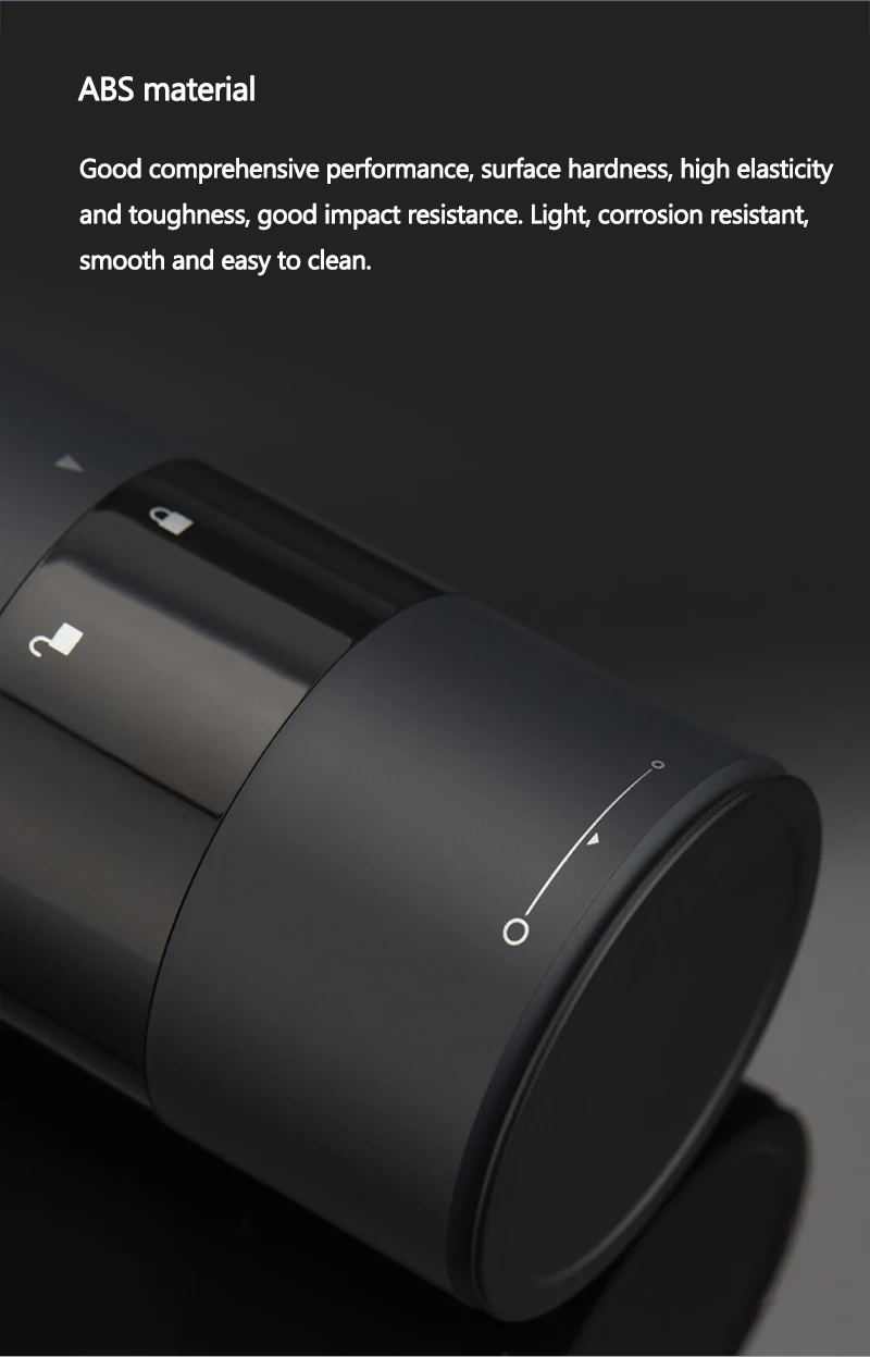 huohou Electric Grinder Automatic Mill Pepper And Salt LED Light 5 Modes Peper Spice Grain Pulverizer For Cooking