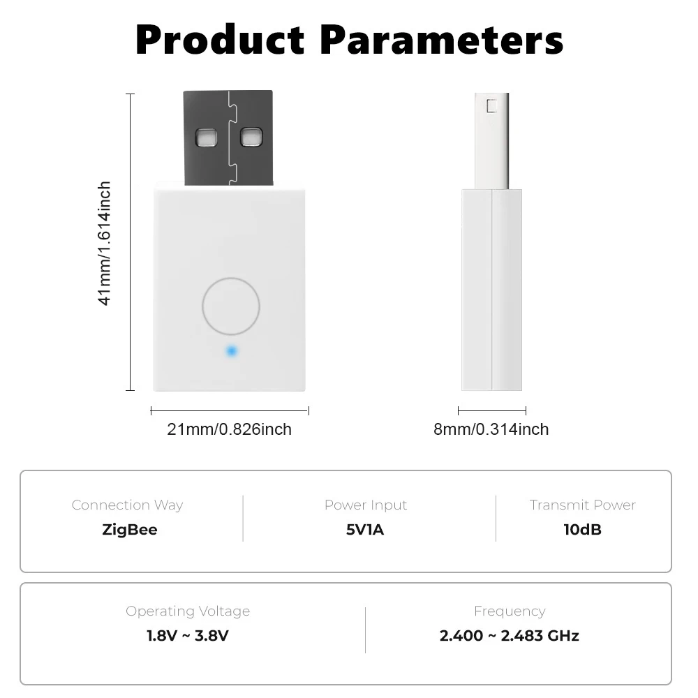 Tuya ZigBee 3.0 Signal Repeater USB Extender Signal Amplifier for Smart Life ZigBee2MQTT Gateway Hub Mesh Home Assistant Devices