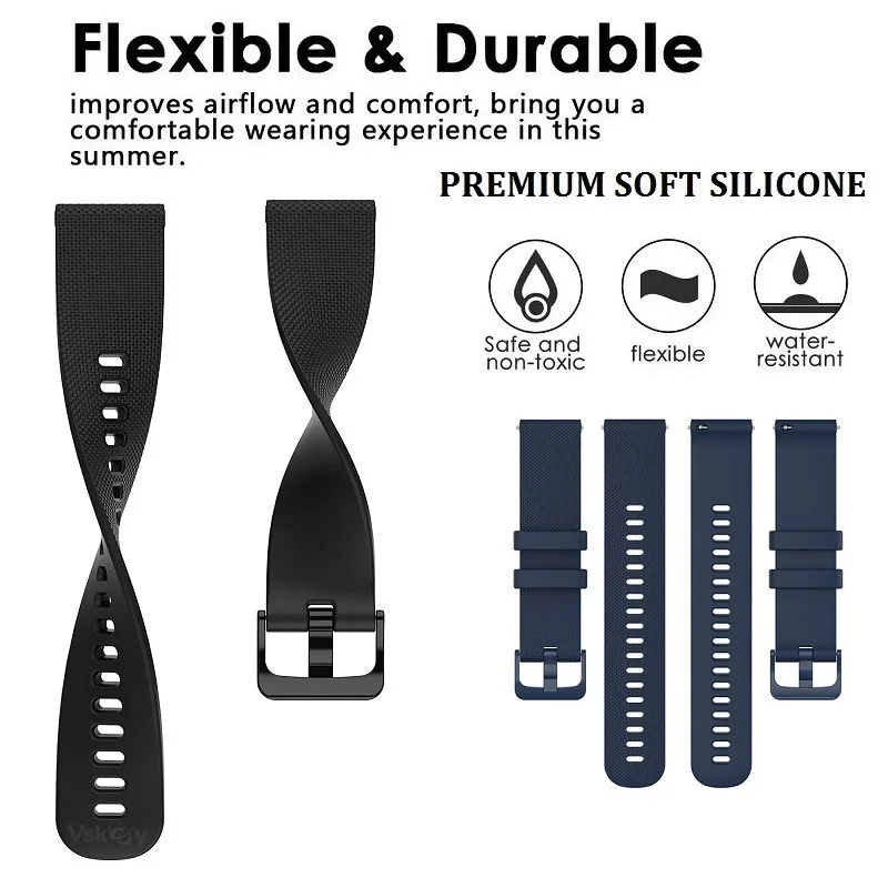 40PCS Silicone Strap for Garmin Venu 3 2s SQ2 Forerunner 165 265 255 245 158 55 Vivoactive 5/4/4s Smartwatch Bracelet Watch Band