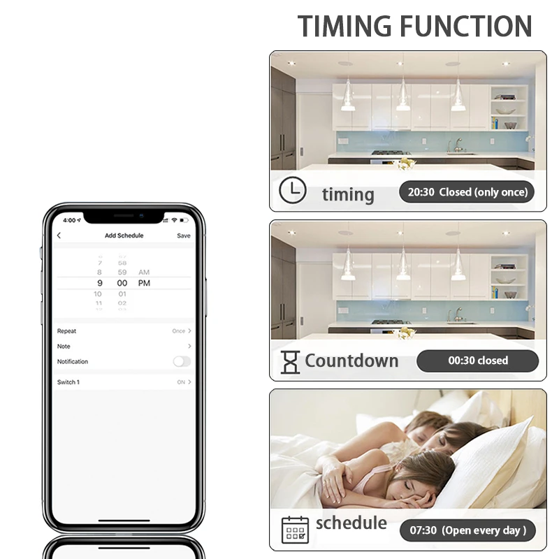 1/2/3 Gang Wireless Wall Switch RF 433Mhz Interruptor for Light Lamp Mini Smart Switch Smart Home Receiver Apartment Residential