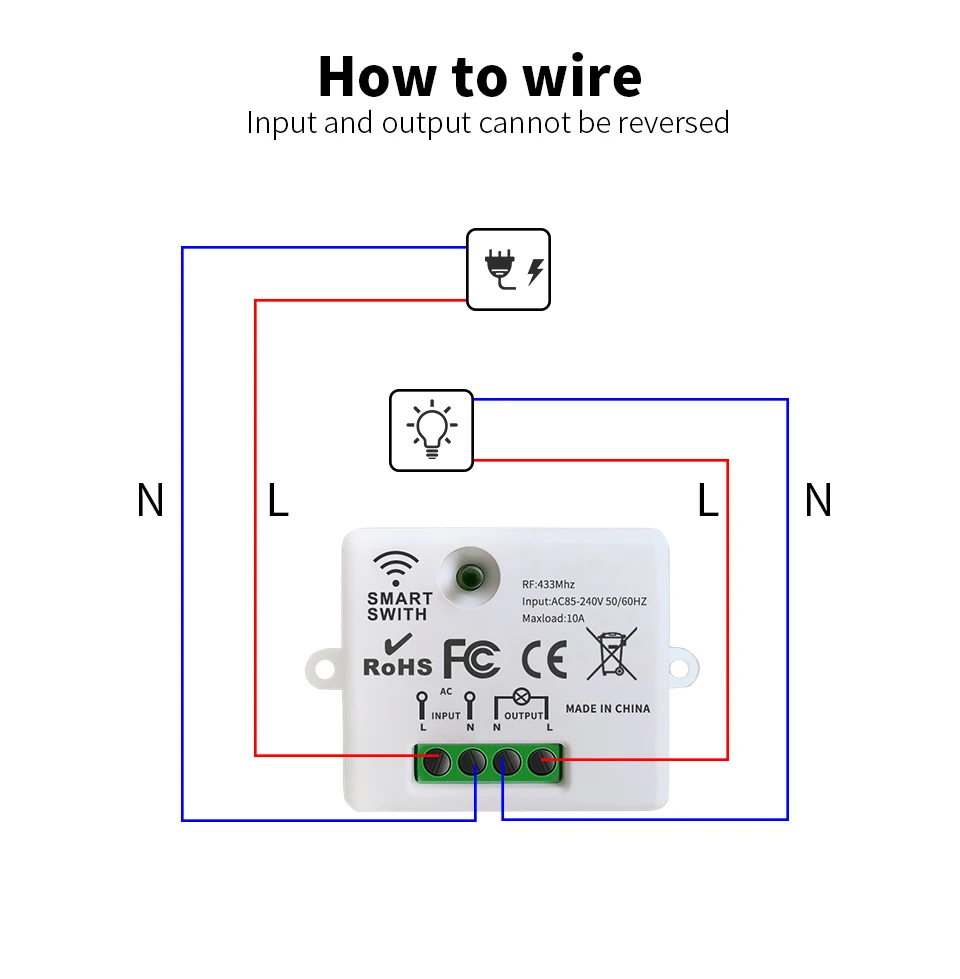 1/2/3 Gang Wireless Wall Switch RF 433Mhz Interruptor for Light Lamp Mini Smart Switch Smart Home Receiver Apartment Residential