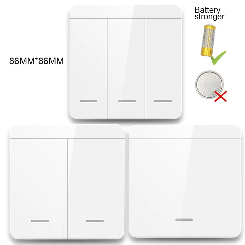 1/2/3 Gang Wireless Wall Switch RF 433Mhz Interruptor for Light Lamp Mini Smart Switch Smart Home Receiver Apartment Residential