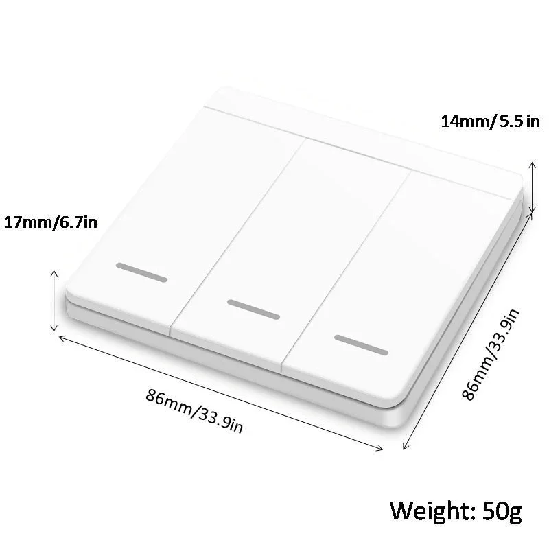 1/2/3 Gang Wireless Wall Switch RF 433Mhz Interruptor for Light Lamp Mini Smart Switch Smart Home Receiver Apartment Residential
