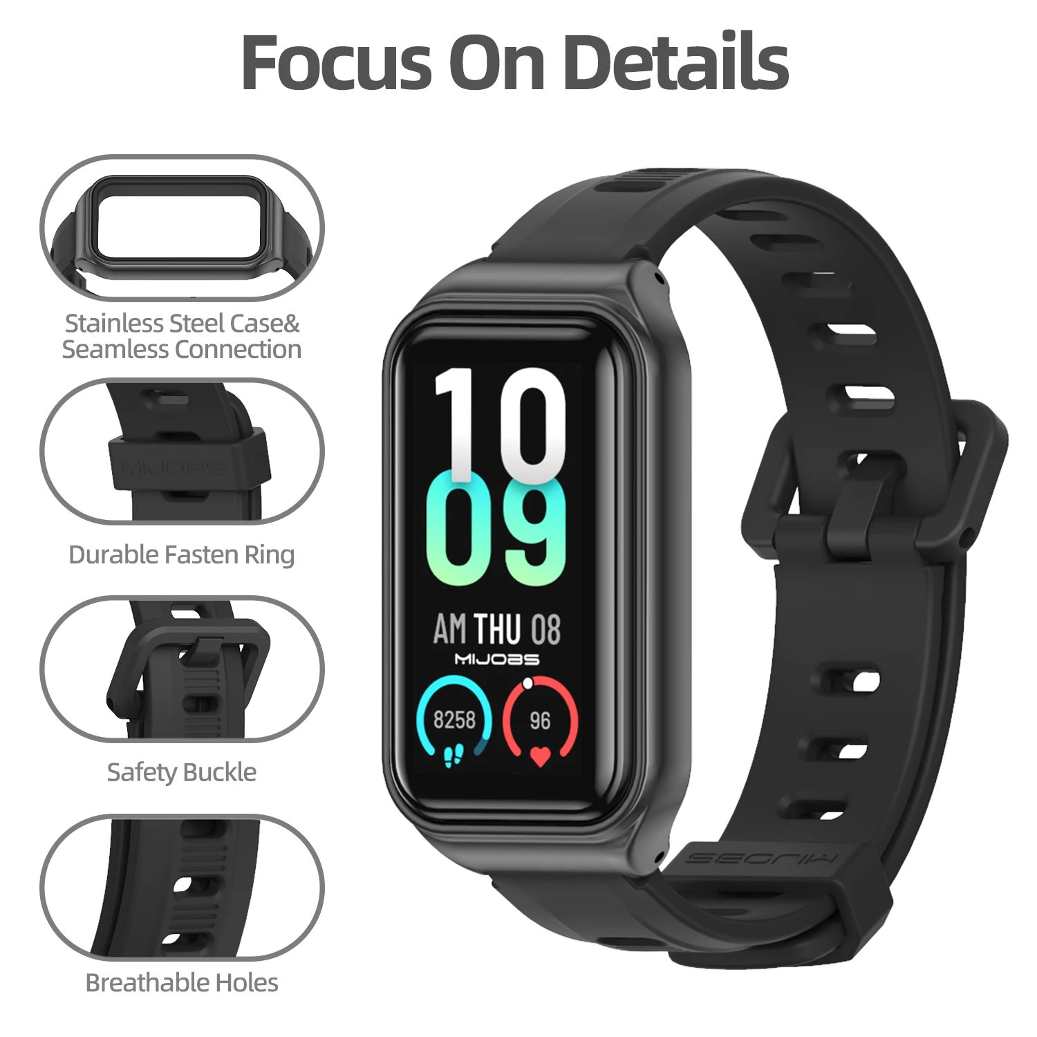 Strap For Amazfit Band 7 Smart Watch Silicone Band For Amazfit 7 Band Strap Bracelet Waterproof Replacement Watchband