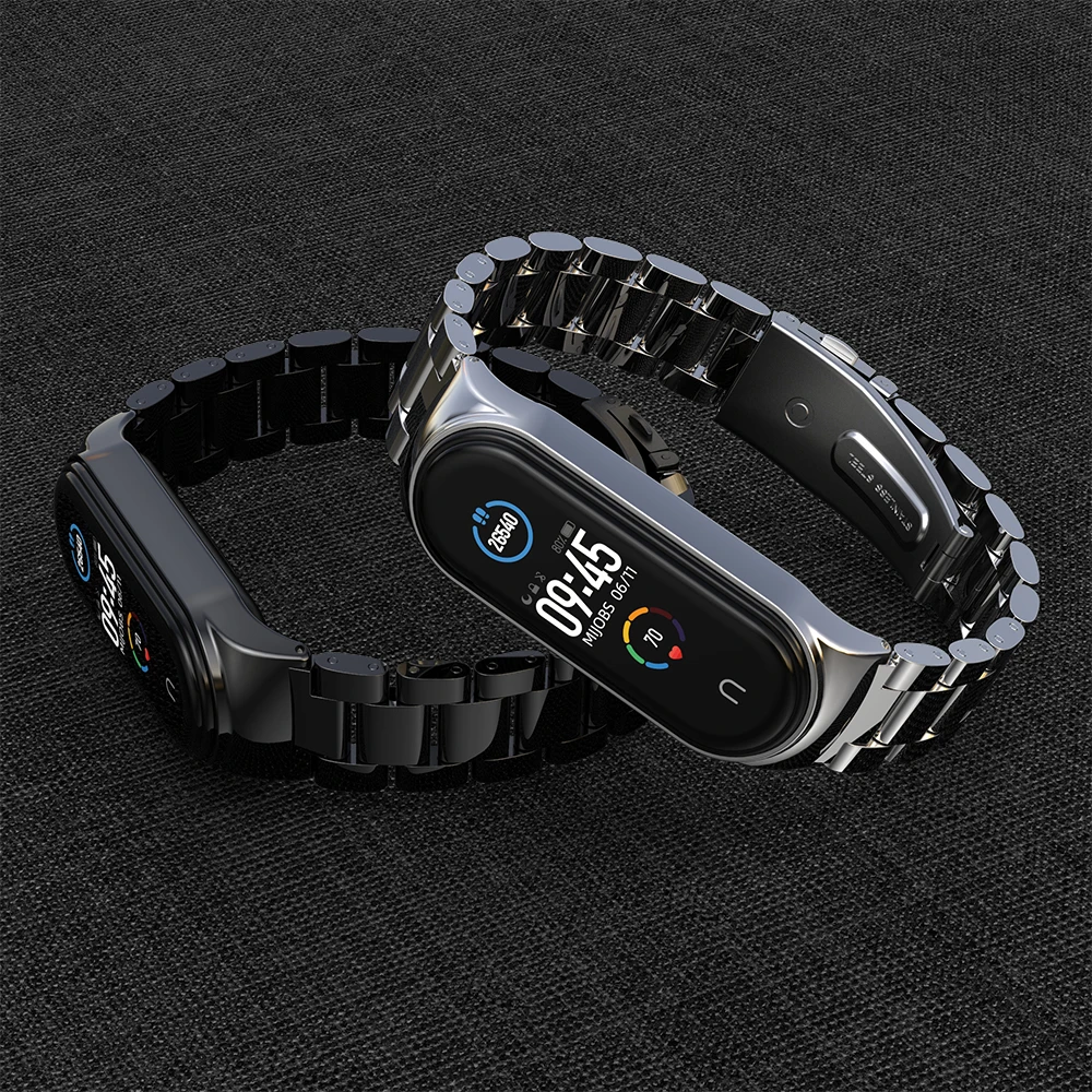 Strap for Mi Band 10 9 8 7 6 5 Metal Correa Mi Band 9 Bracelet Opaska Mi Band 8 Wristband Pulseira Miband 7 Watch Band NFC