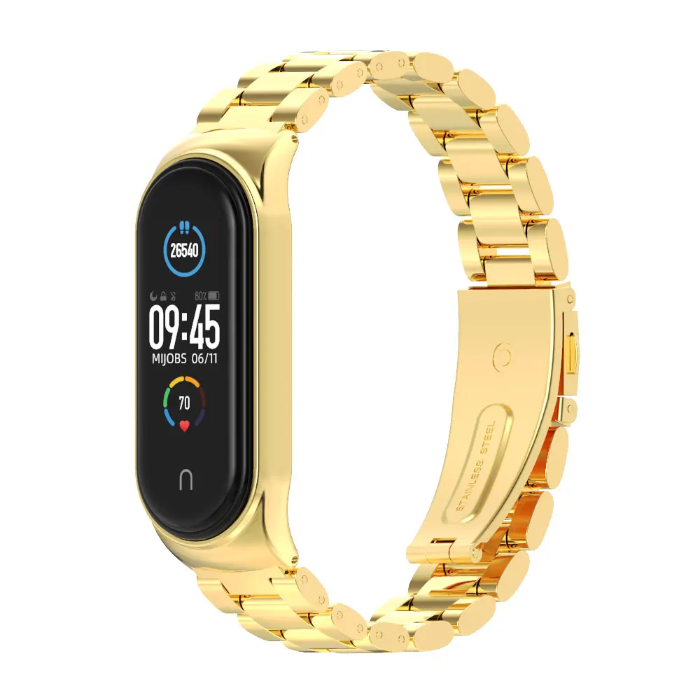 Strap for Mi Band 10 9 8 7 6 5 Metal Correa Mi Band 9 Bracelet Opaska Mi Band 8 Wristband Pulseira Miband 7 Watch Band NFC
