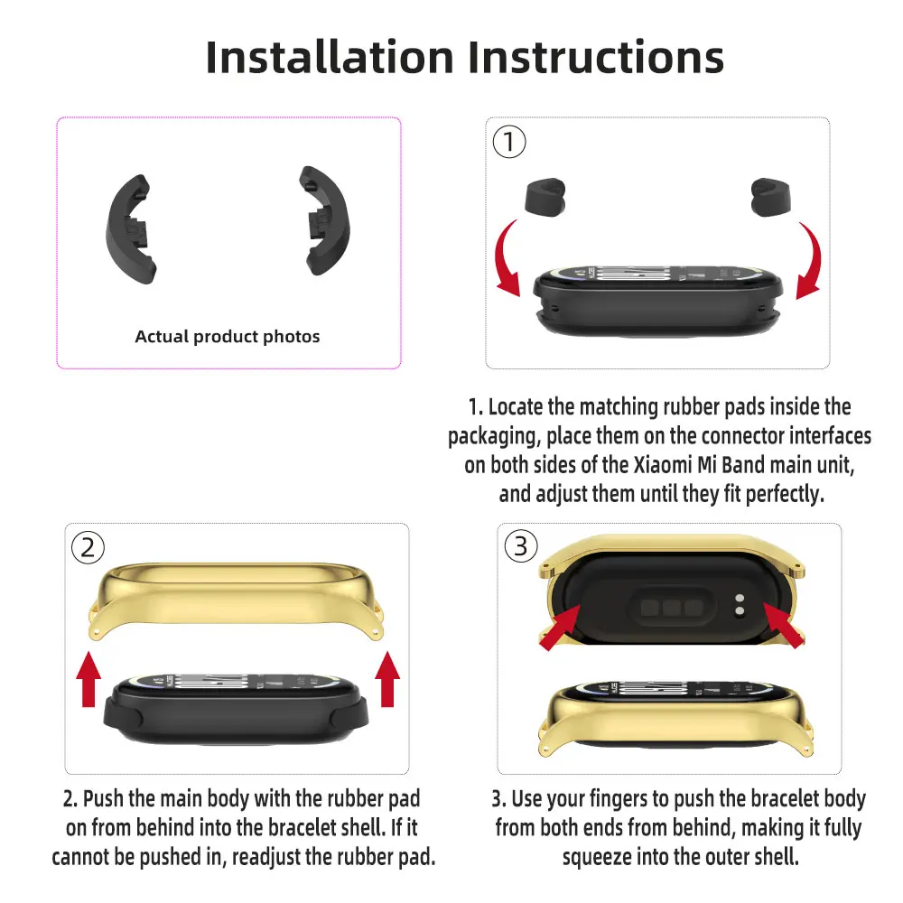 Strap for Mi Band 10 9 8 7 6 5 Metal Correa Mi Band 9 Bracelet Opaska Mi Band 8 Wristband Pulseira Miband 7 Watch Band NFC