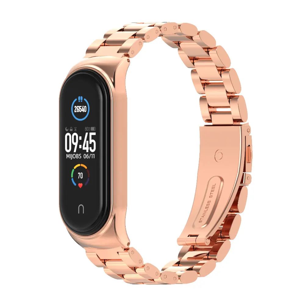 Strap for Mi Band 10 9 8 7 6 5 Metal Correa Mi Band 9 Bracelet Opaska Mi Band 8 Wristband Pulseira Miband 7 Watch Band NFC