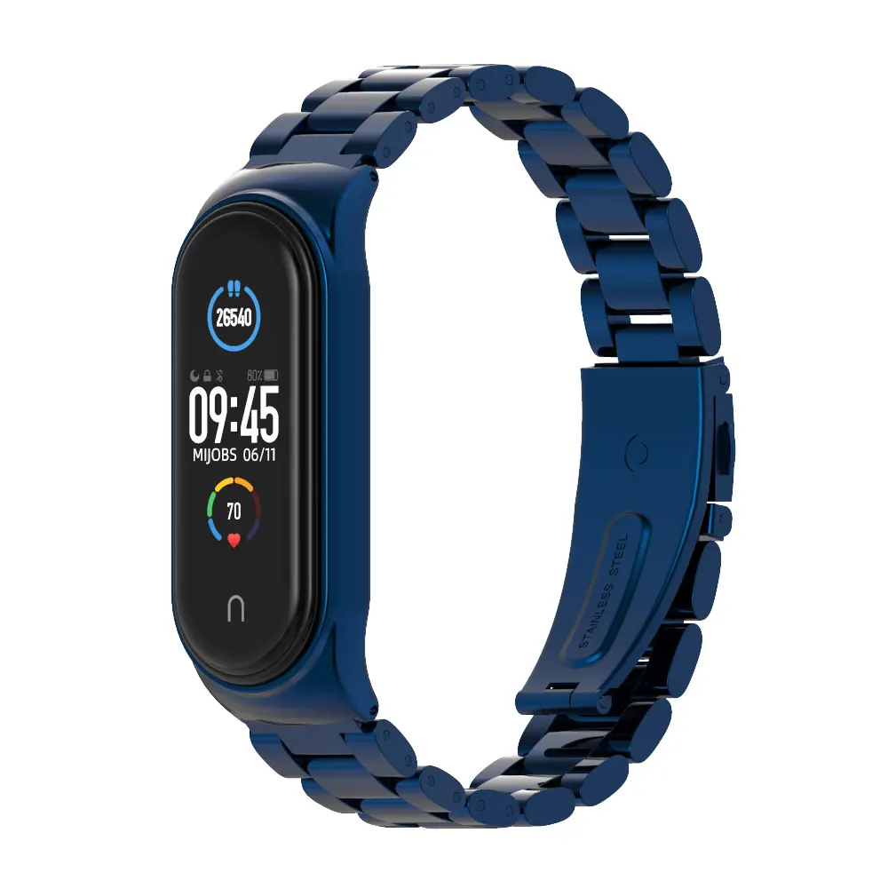 Strap for Mi Band 10 9 8 7 6 5 Metal Correa Mi Band 9 Bracelet Opaska Mi Band 8 Wristband Pulseira Miband 7 Watch Band NFC