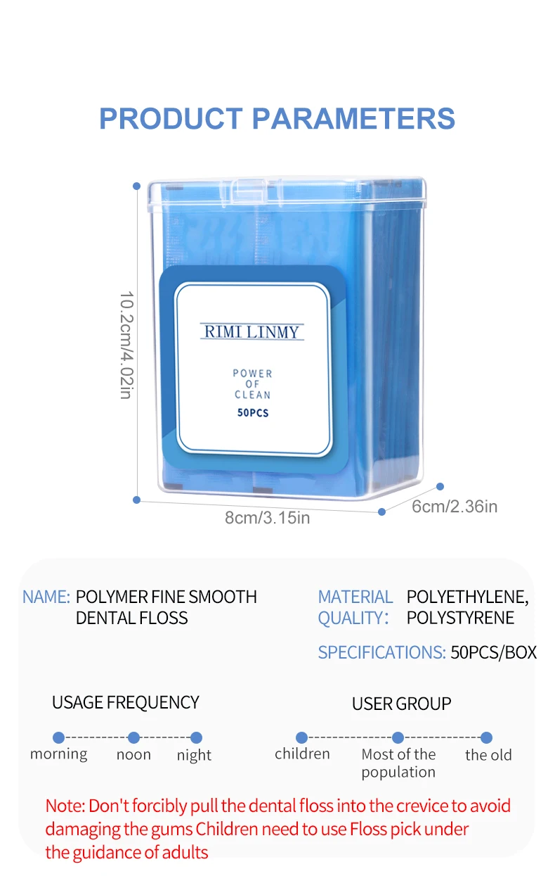500pcs Independent Packaging Oral Cleaning Dental Floss Sticks Portable Cleaning Dental Floss Disposable Dentist Clean Tool