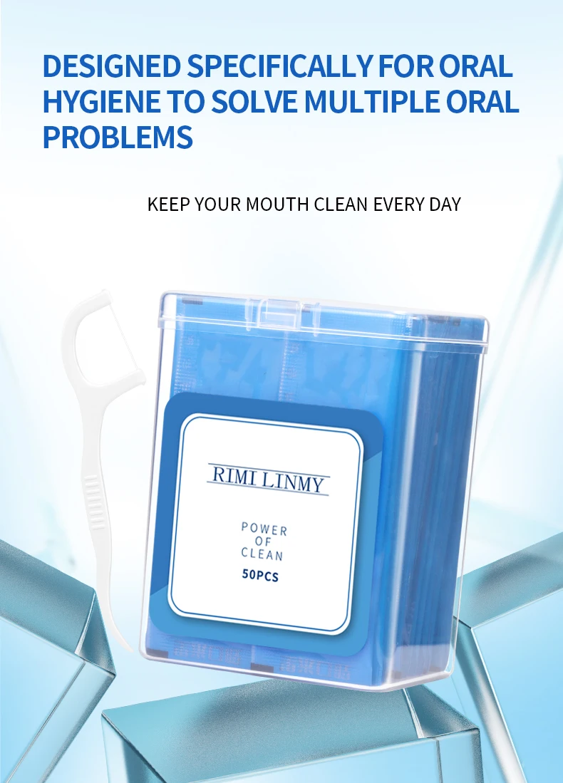 500pcs Independent Packaging Oral Cleaning Dental Floss Sticks Portable Cleaning Dental Floss Disposable Dentist Clean Tool