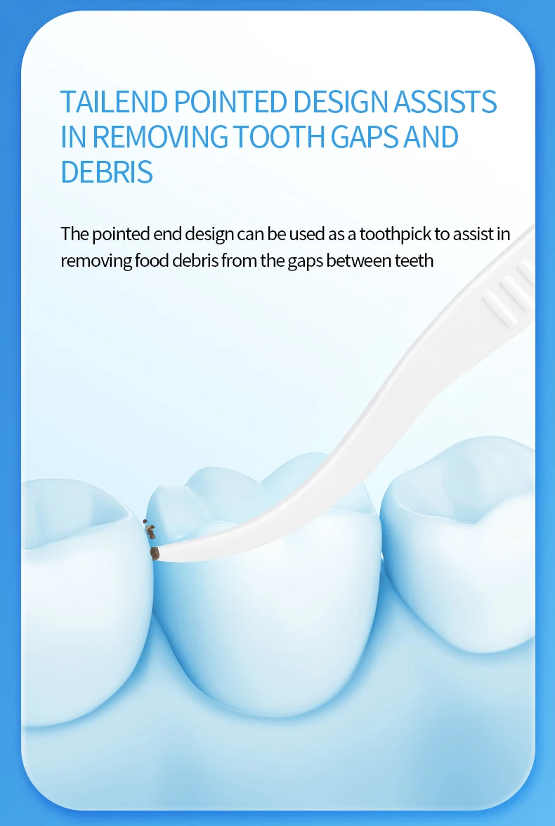 500pcs Independent Packaging Oral Cleaning Dental Floss Sticks Portable Cleaning Dental Floss Disposable Dentist Clean Tool