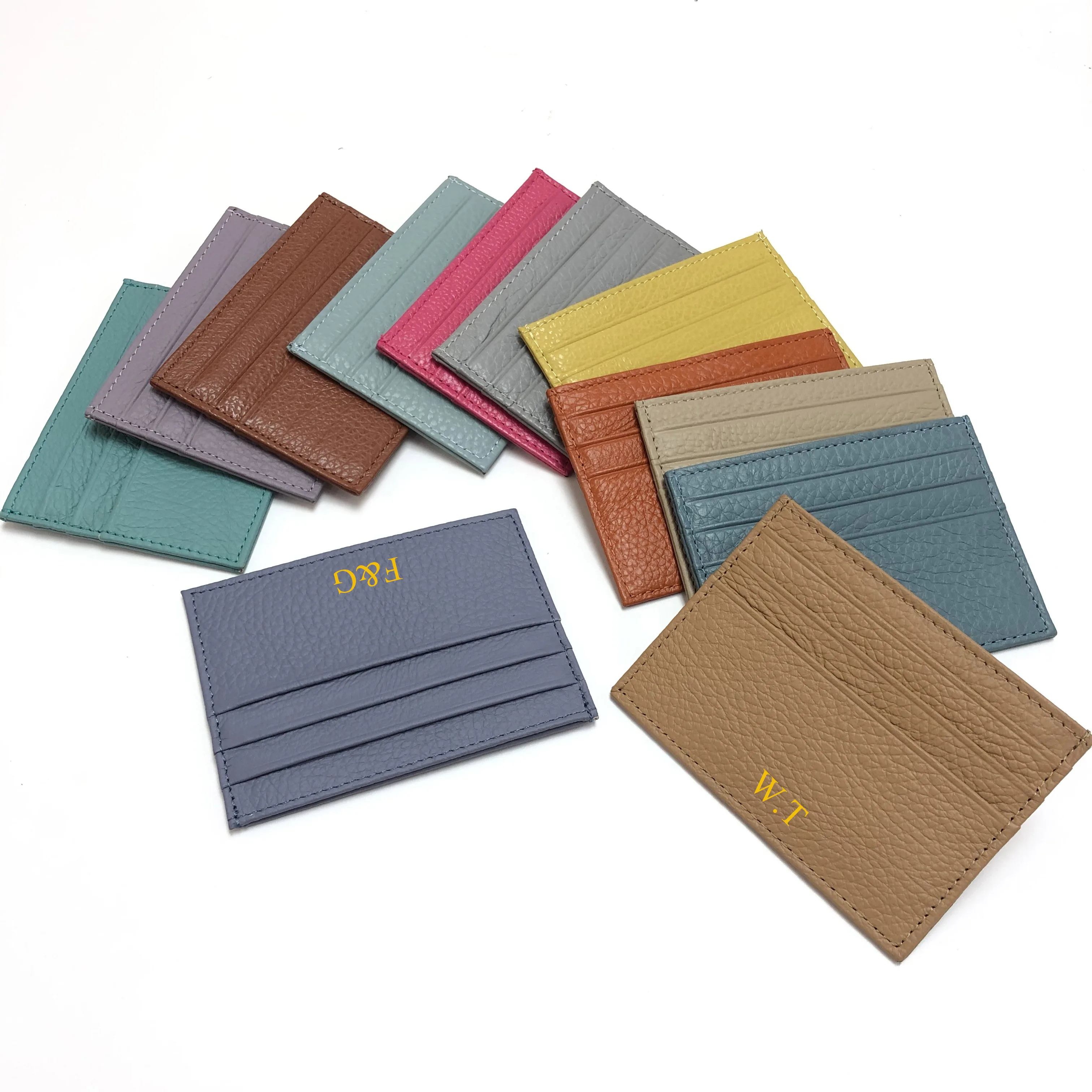 Custom Letters PU Leather Pencil Case Advertising Company Logo School Office Small Pen Holder Ballpen Storage Bag DIY Name Gift
