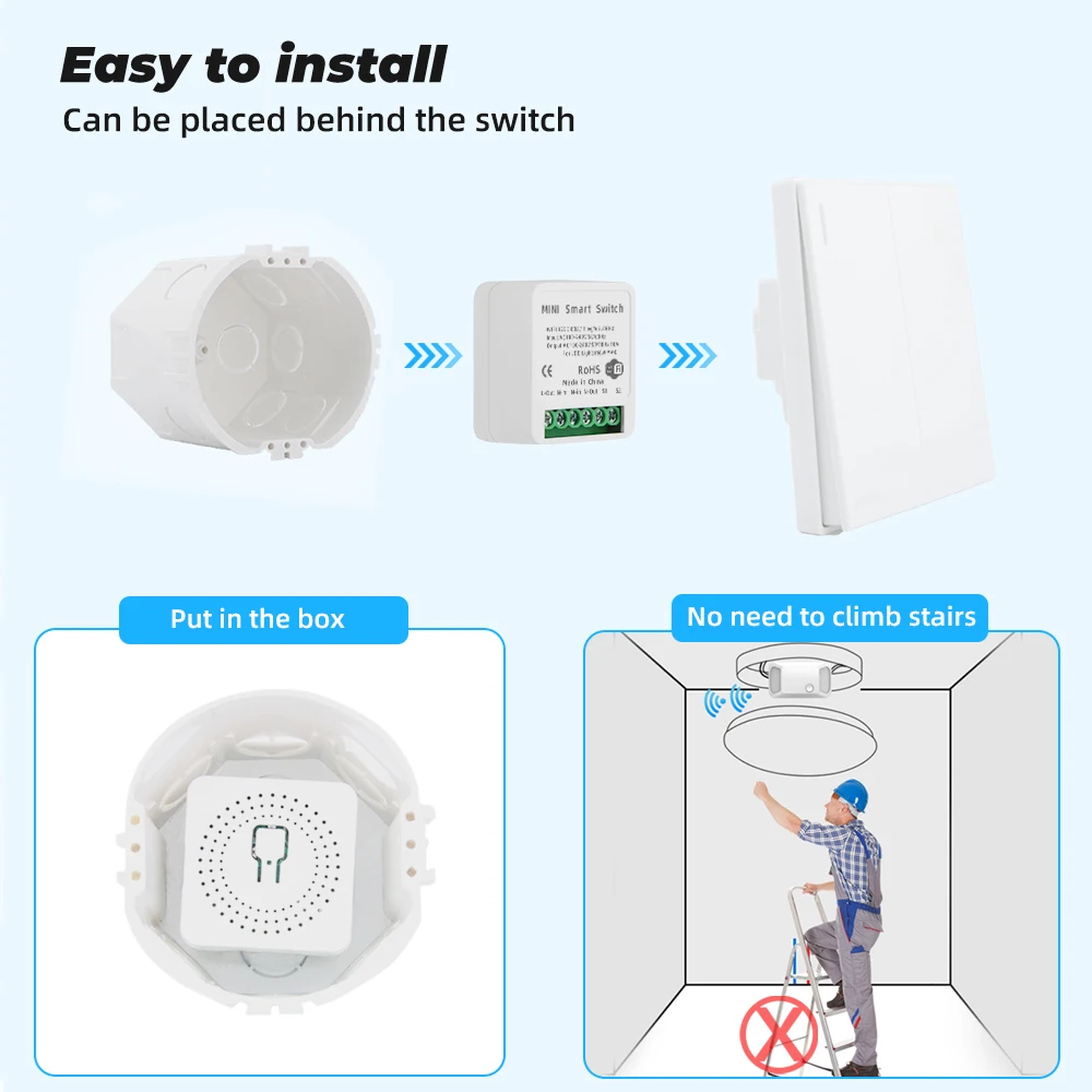 Tuya 16A ZigBee WiFi Smart Switch Module with Power Monitor 2 Way Control Breaker Works with Alexa Google Home Smart Life APP