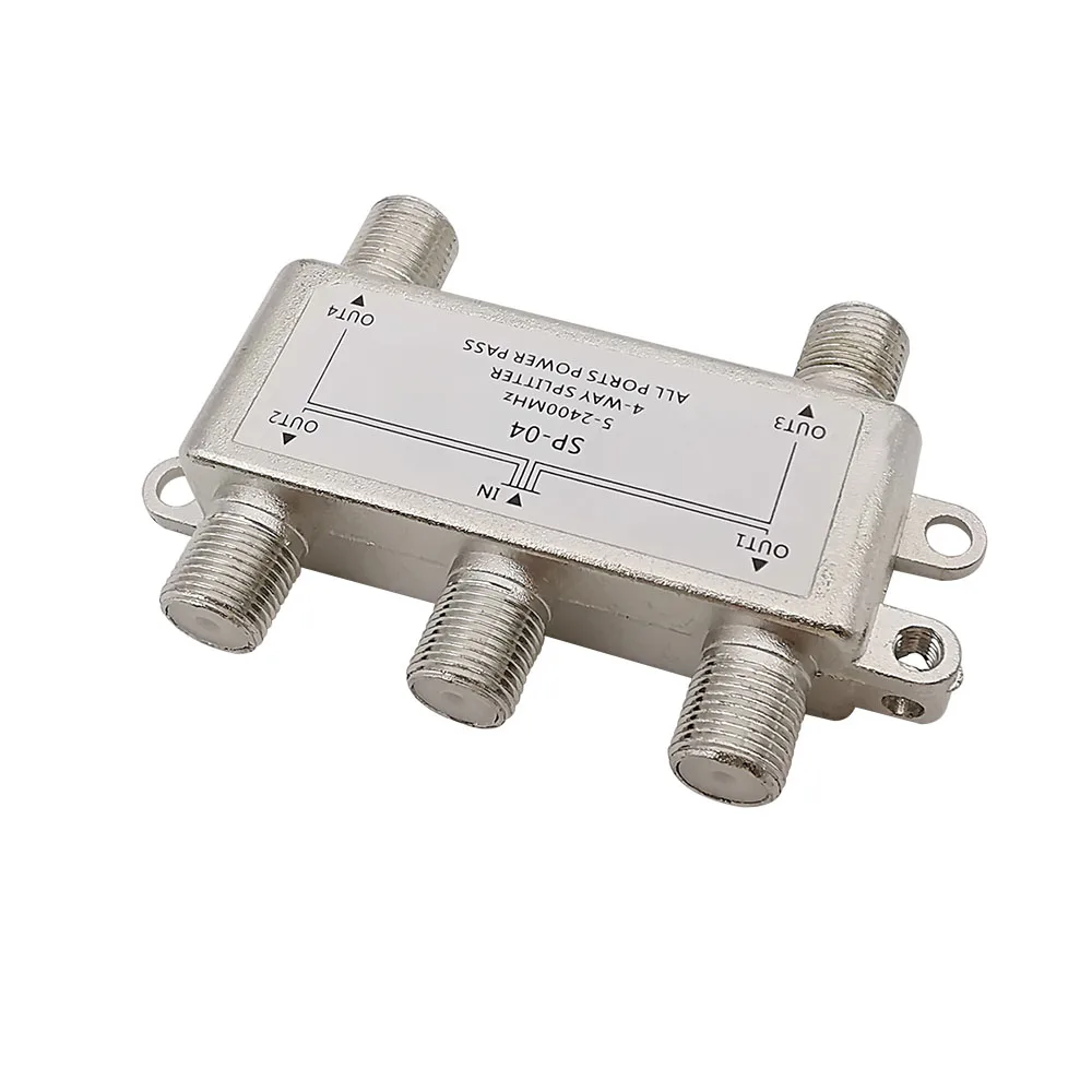 2/3/4 Way TV Antenna Satellite Splitter TV Splitter Distributor Coaxial Cable Antenna Cable TV Signal Splitter F Type Connector