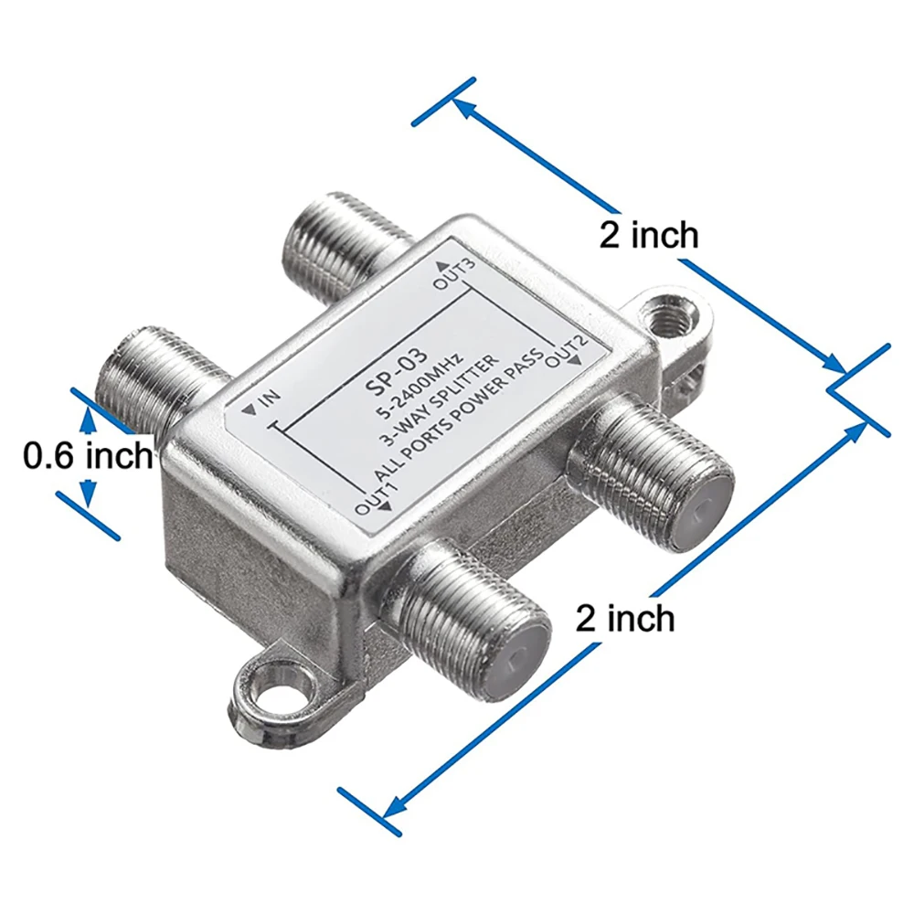 2/3/4 Way TV Antenna Satellite Splitter TV Splitter Distributor Coaxial Cable Antenna Cable TV Signal Splitter F Type Connector